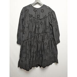 Simone Rocha x HM Black Voluminous Eyelet Dress Size S